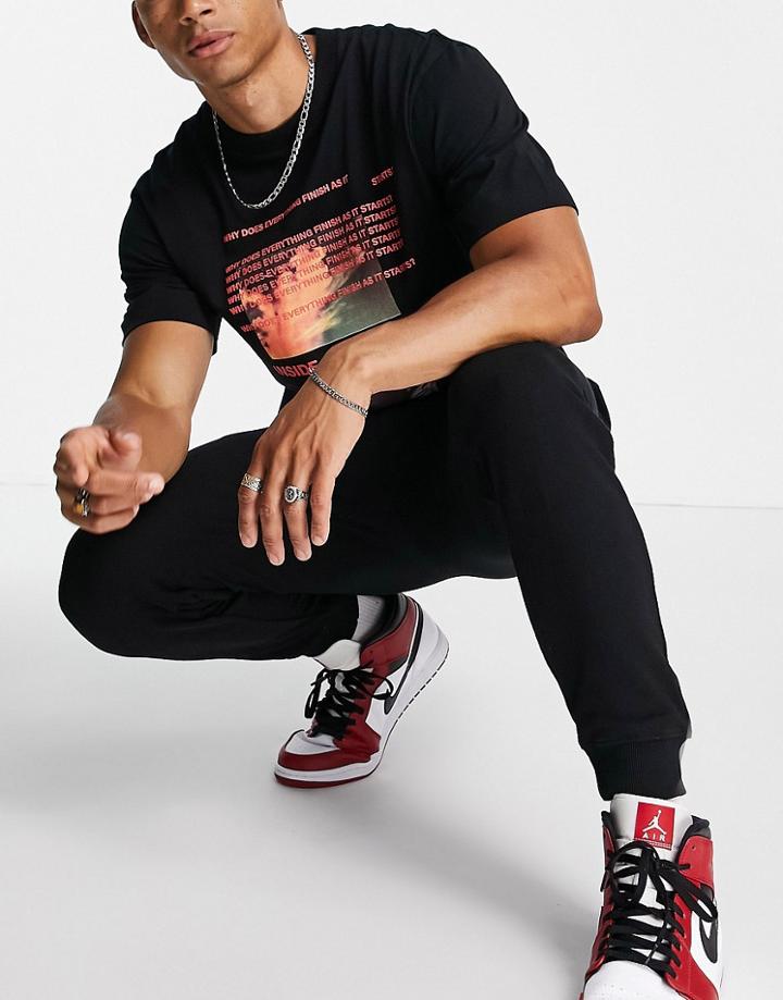 Pull & Bear Sweatpants In Black