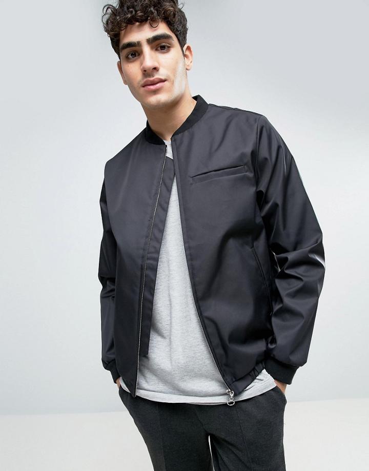 Bellfield Coated Bomber Jacket - Black