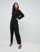 Asos Design Minimal Boiler Jumpsuit With Pockets In Star Print - Multi