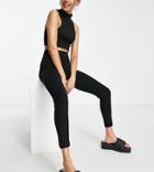 Topshop Petite Basic Ankle Legging In Black