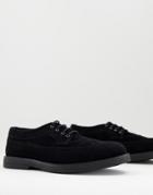 Topman Black Faux Suede Chunky Brogues