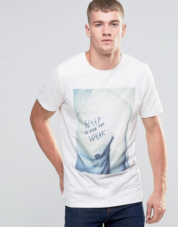 Jack And Jones T-shirt With Crew Neck And Graphic Print - White