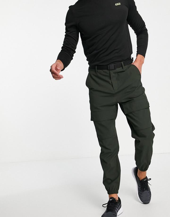 Asos 4505 Woven Sweatpants With Cargo Pockets-black