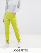 Asos Petite Original Mom Jeans In Neon - Multi