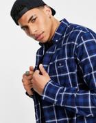 Gant Icon Logo Indigo Check Regular Fit Shirt In Blue-blues