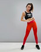 Adidas Training Wow Climalite Leggings In Red - Red