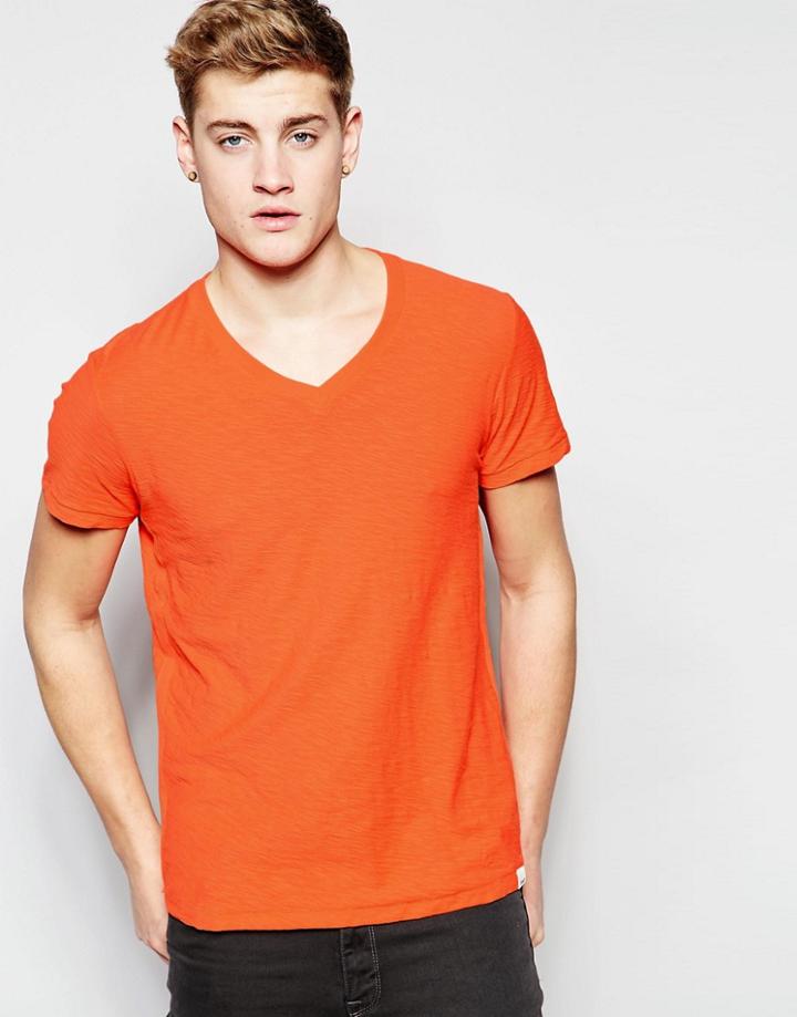 Lee V-neck T-shirt - Orange