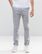 New Look Skinny Fit Chinos In Gray - Gray