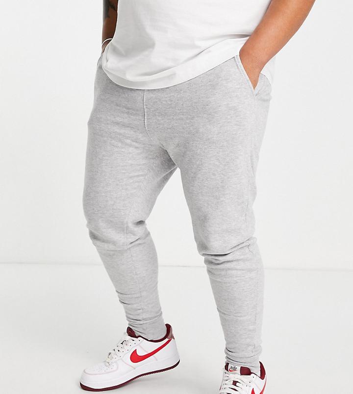 Le Breve Plus Slim Fit Sweatpants In Light Gray