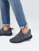 New Look Knitted Sneakers In Dark Gray - Gray