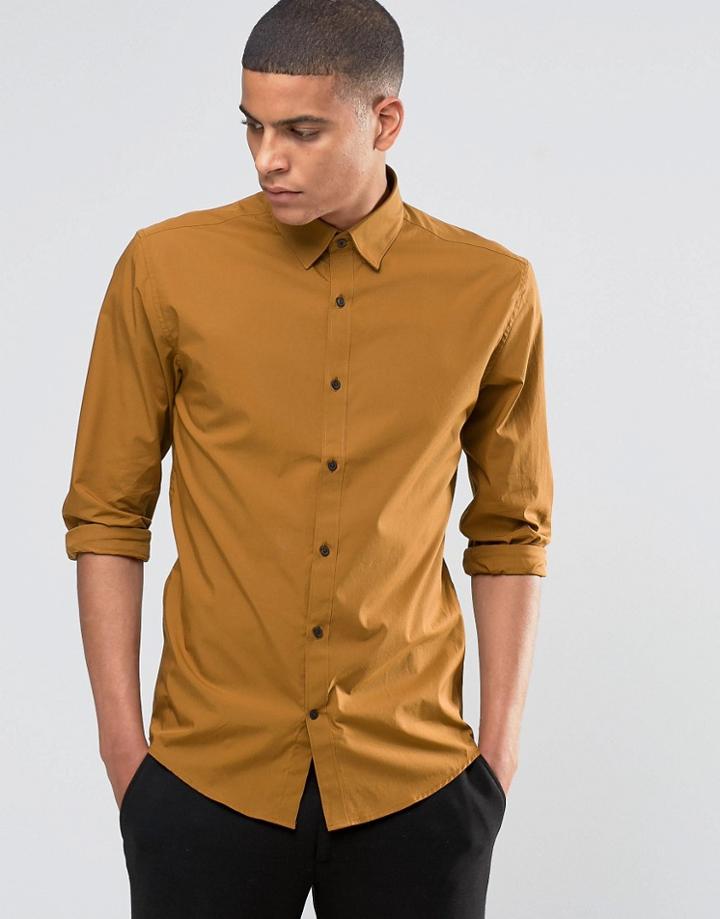 Selected Homme Slim Smart Shirt - Camel