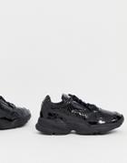Adidas Originals Outloud Falcon Sneakers In Triple Black - Black