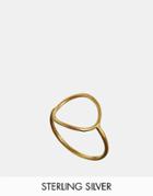 Dogeared Gold Plated Karma Smooth Ring - Gold