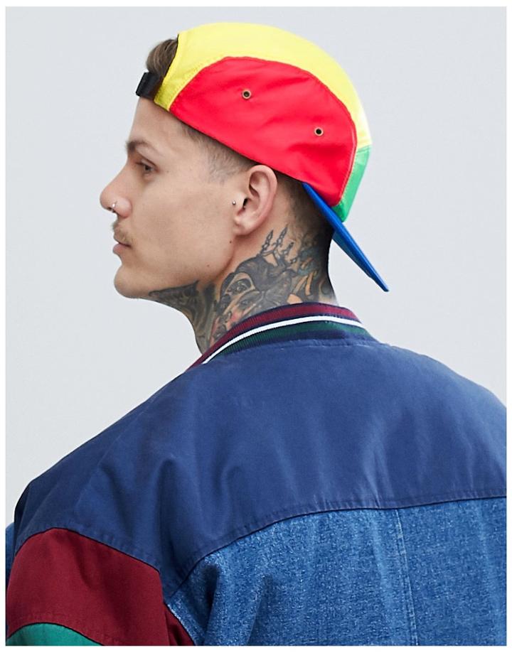 7x Color Block Baseball Cap - Multi