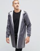 Rains Waterproof Long Jacket - Gray