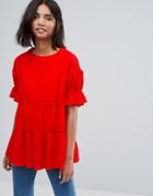 Lost Ink Smock Top - Red
