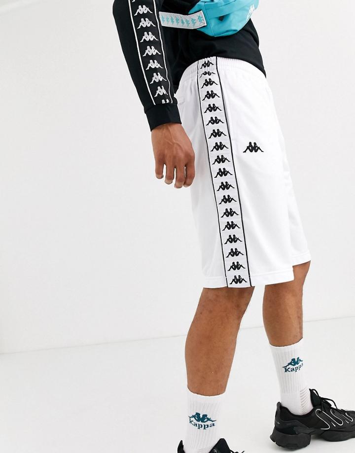 Kappa 222 Banda Treadwell Shorts With Taping In White