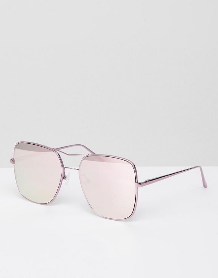Quay Australia Stop & Stare Avaitor Sunglasses - Pink