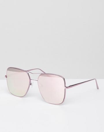 Quay Australia Stop & Stare Avaitor Sunglasses - Pink