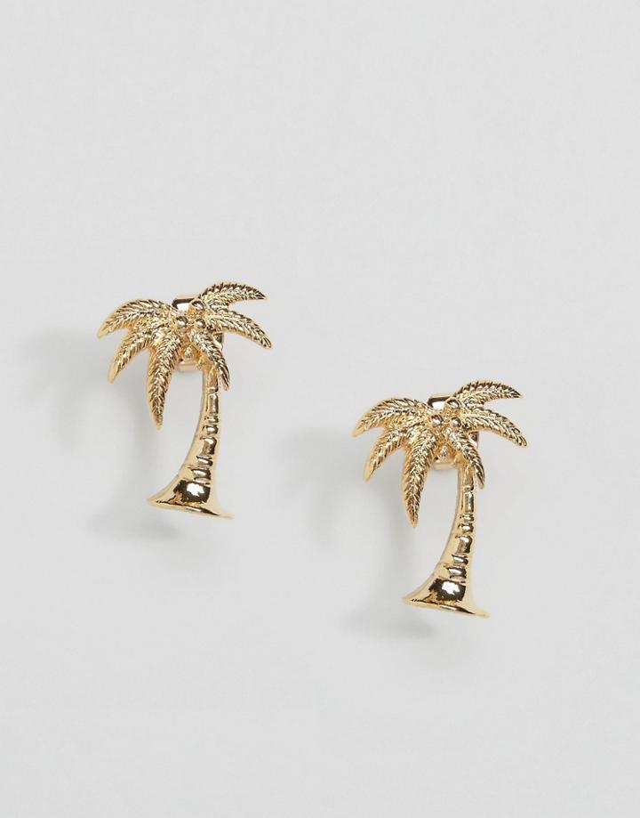 Limited Edition Palm Tree Stud Earrings - Gold