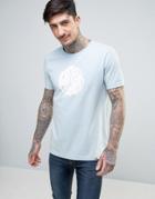Pretty Green Eastfields Logo T-shirt In Sky Blue - Blue