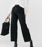 Vero Moda Tall Wide Culotte Jean In Black - Black