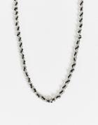 Bolongaro Trevor Cotton Thread Chain Necklace-silver