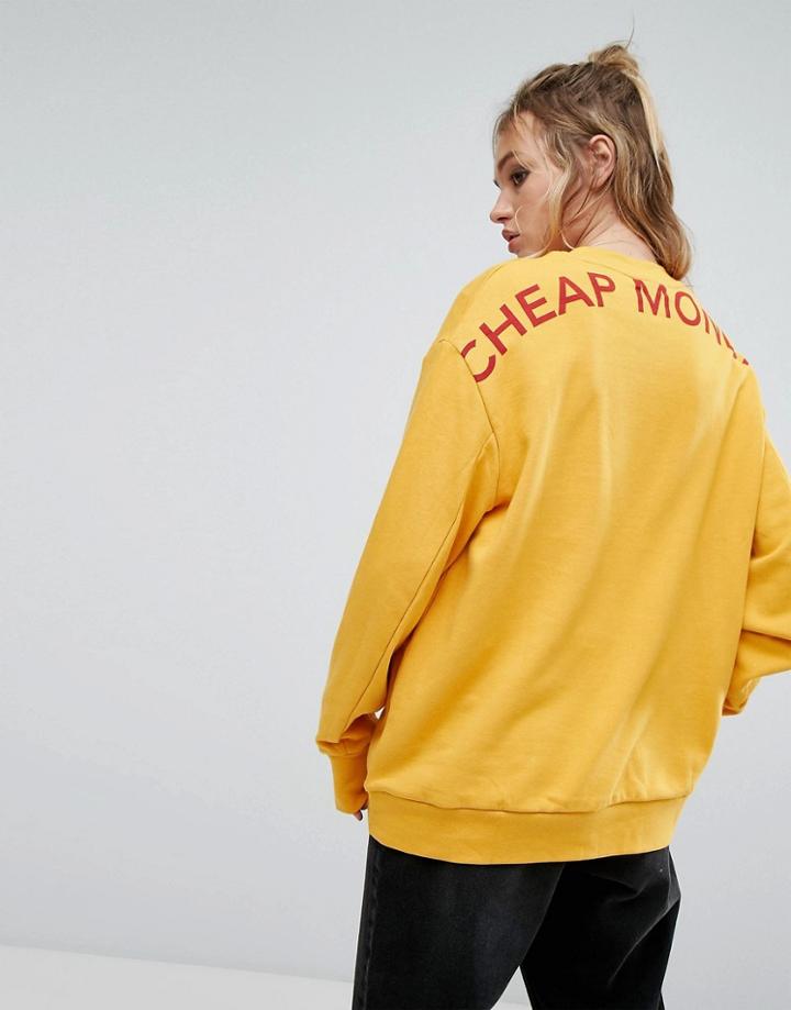 Cheap Monday Logo Sweatshirt - Yellow