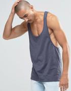 Asos Tank With Extreme Racer Back In Navy - Navy