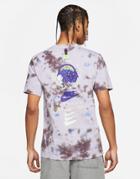 Nike Festival Tie-dye Graphic Back Print T-shirt In Off-black