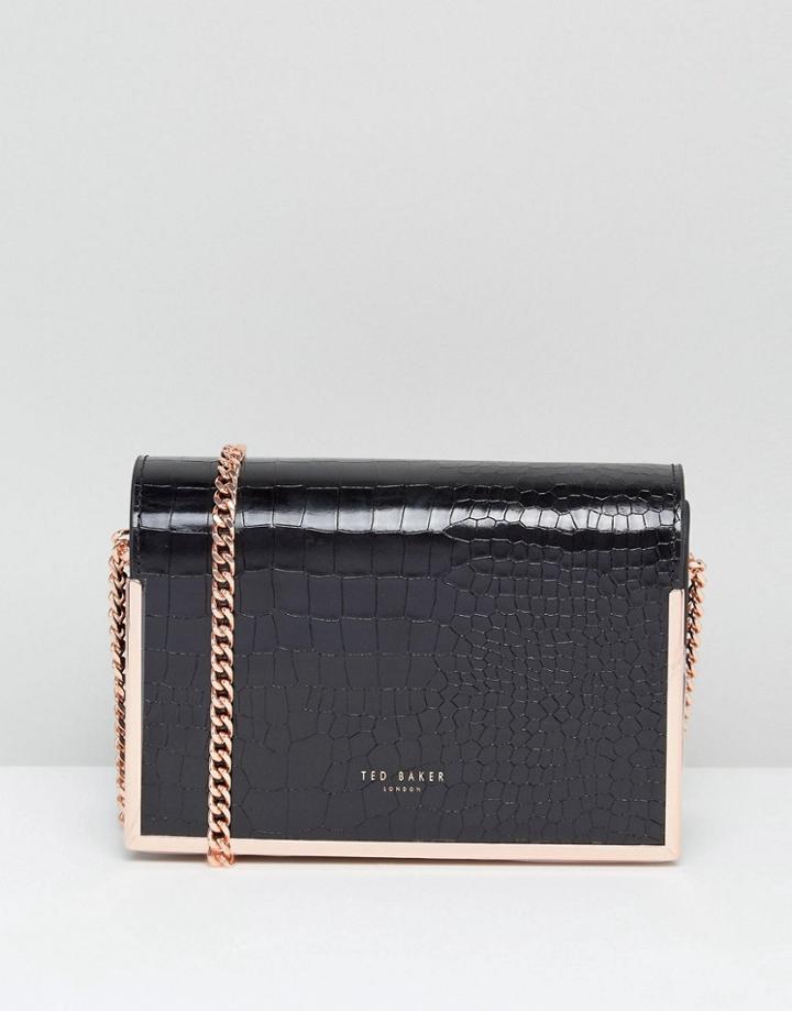 Ted Baker Iidaa Metal Border Crossbody Bag - Black