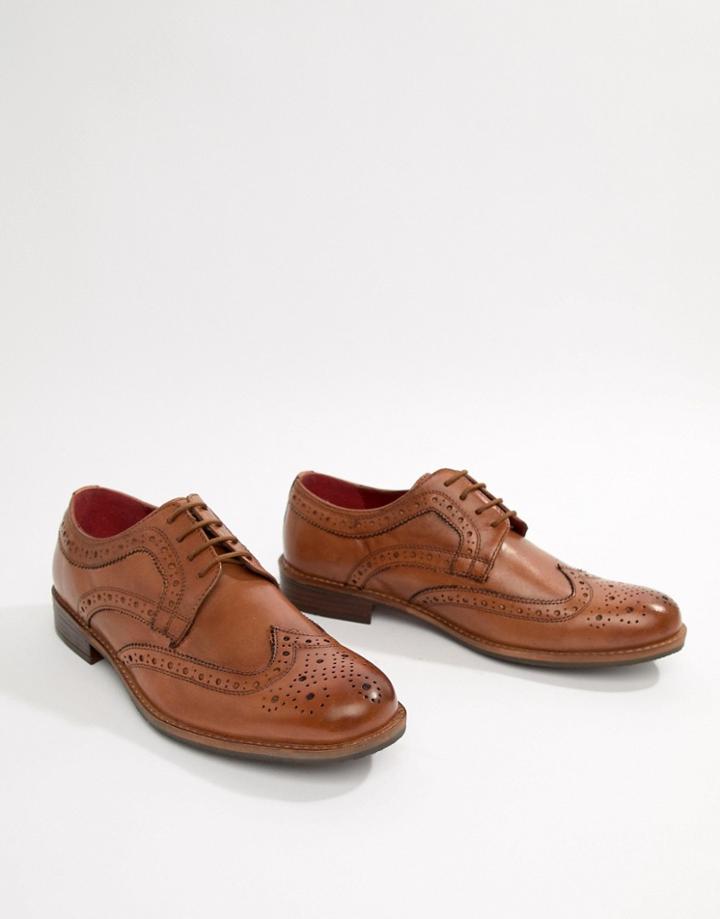 Silver Street Smart Brogues In Tan - Tan