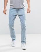 Weekday Sharp Slim Rigid Fit Jeans Lagoon Blue Wash - Blue