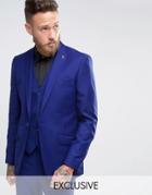 Farah Bright Millbank Twill Suit Jacket - Blue