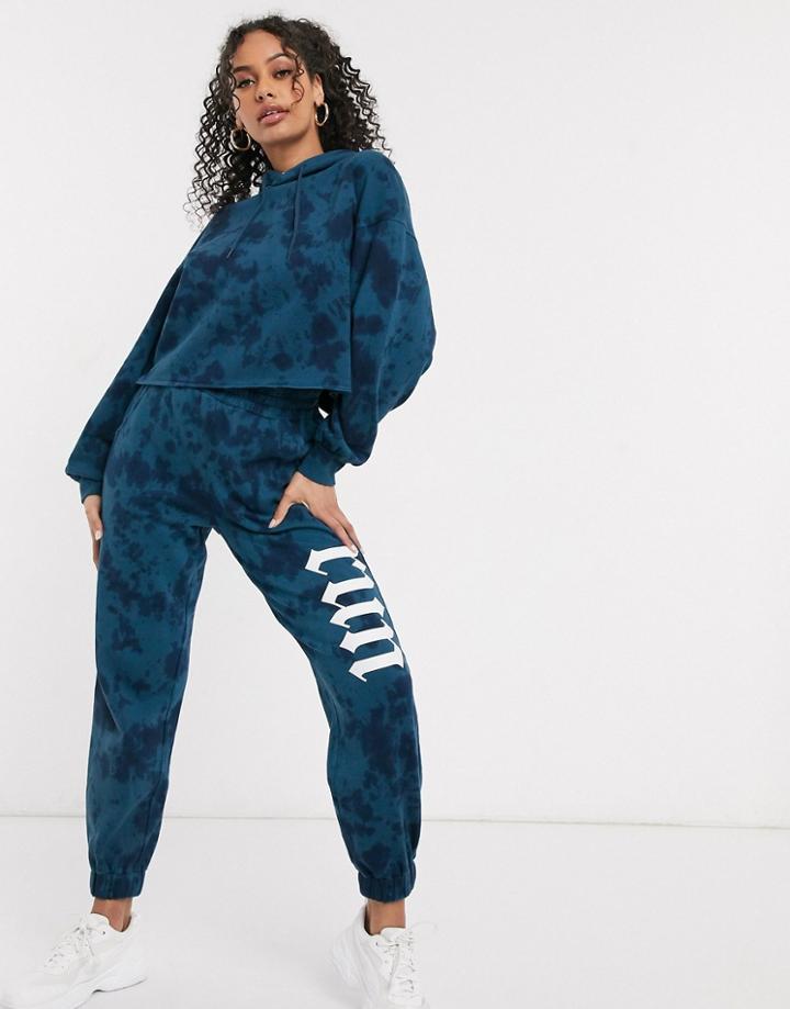 Asos 4505 Run Oversized Sweatpants In Acid Wash-blues