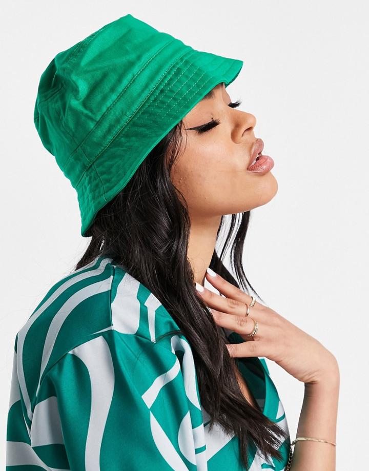 Monki Bucket Hat In Bright Green
