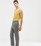 Collusion Tall Tapered Check Pants With Side Stripe-brown