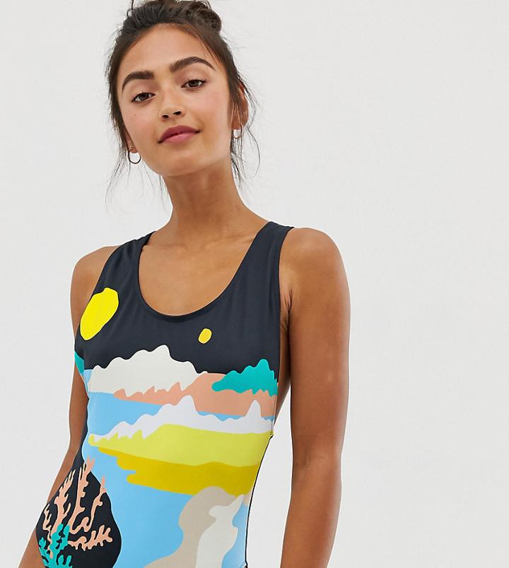 Weekday Resort Capsule Swimsuit With Sun Print-multi