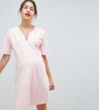 Isabella Oliver Shift Dress With Fluted Sleeves - Pink