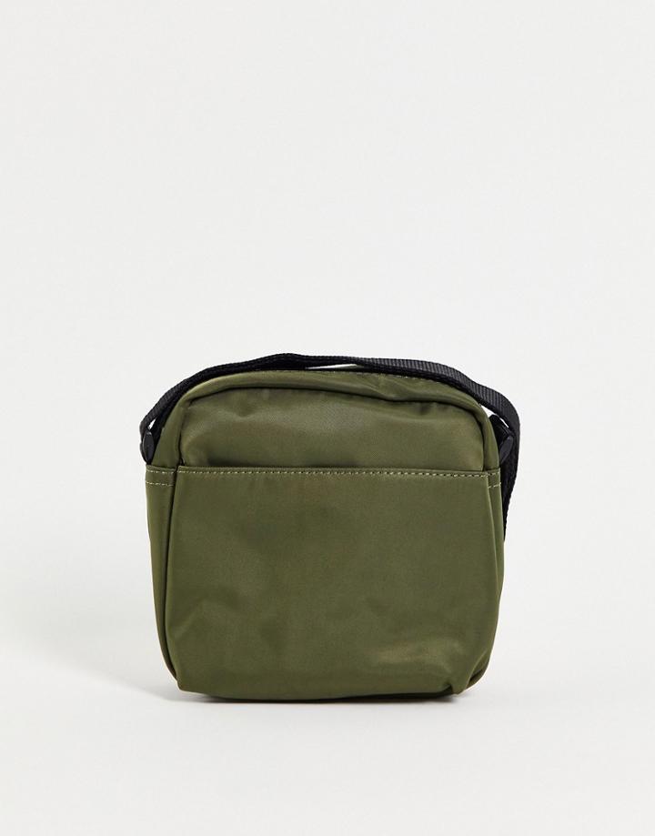 New Look Cross Flight Bag In Khaki-green