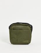 New Look Cross Flight Bag In Khaki-green