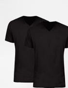Boss By Hugo Boss V Neck T-shirt Two Pack In Loose Fit - Black