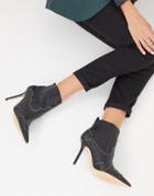 Aldo Kapone Heeled Ankle Boot With Studding In Black