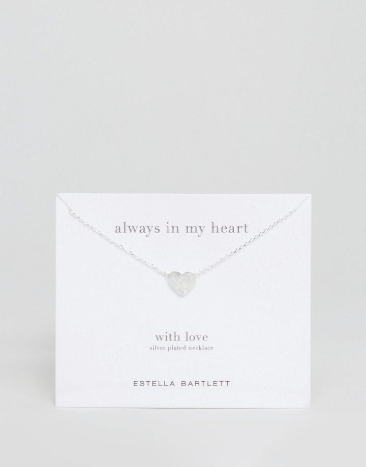 Estella Bartlett Heart Silver Plated Necklace - Silver