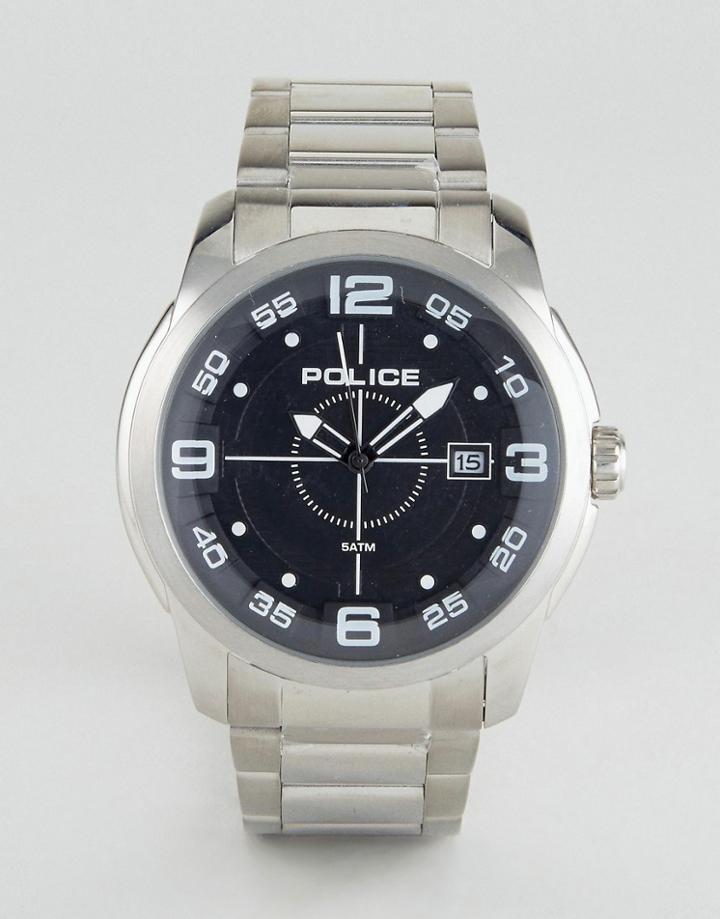 Police Sniper Watch In Stainless Steel - Silver