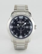 Police Sniper Watch In Stainless Steel - Silver