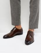 Hugo By Hugo Boss C-dresios Burnished Calf Leather Lace Up Derby Shoes In Brown - Brown