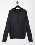 French Connection Soft Touch Hoodie In Dark Gray-grey