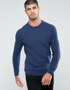 Boss Orange By Hugo Boss Kindpaul Textured Knitted Sweater In Blue - Blue