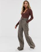 Emory Park Wide Leg Pants In Check